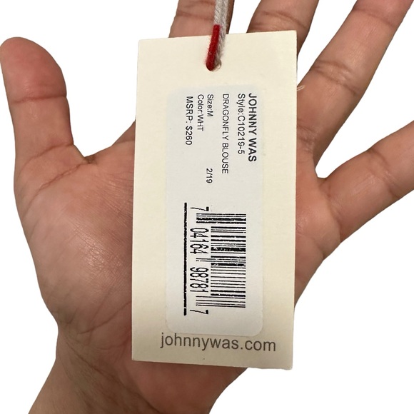 Johnny Was White Multi Floral Embroidered tunic Sz M - Picture 4 of 8